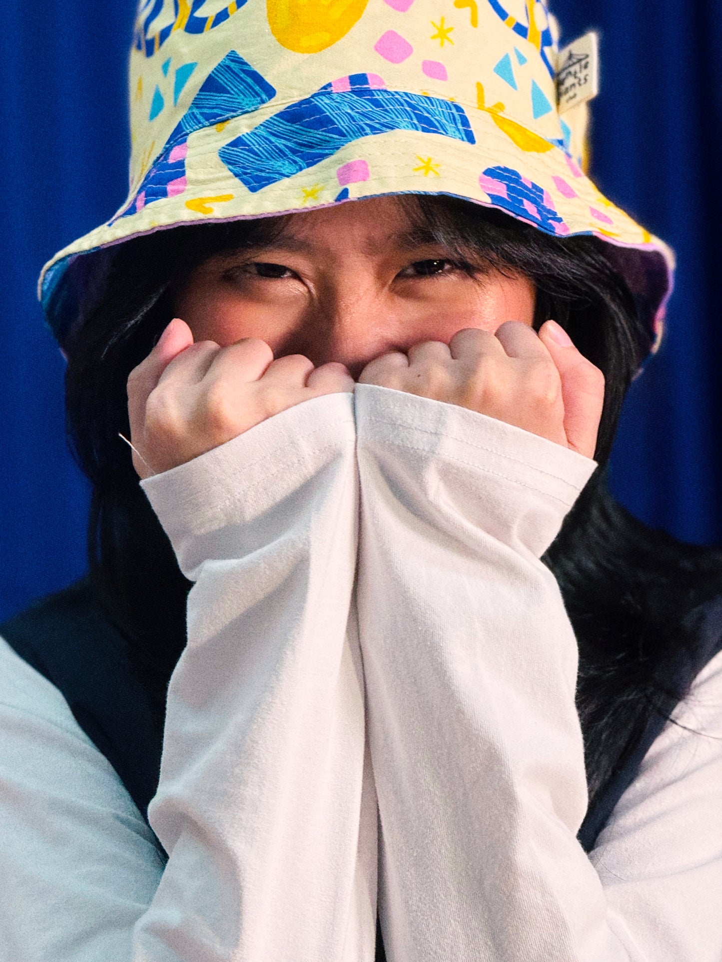 Reversible Bucket Hat in Confetti and Party Poppers