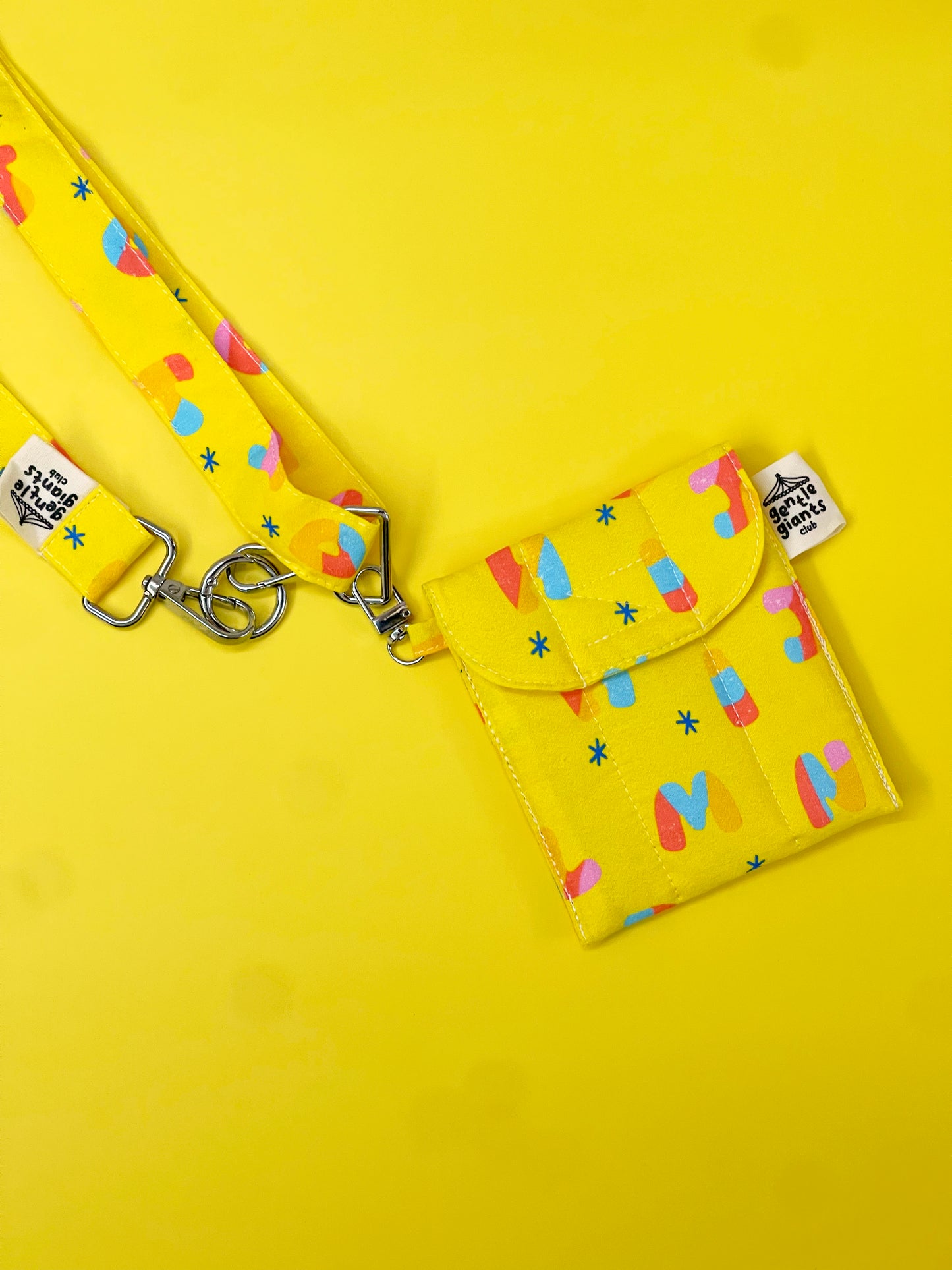 4-in-1 Multi-Utility Lanyard in Yellow Alphabets