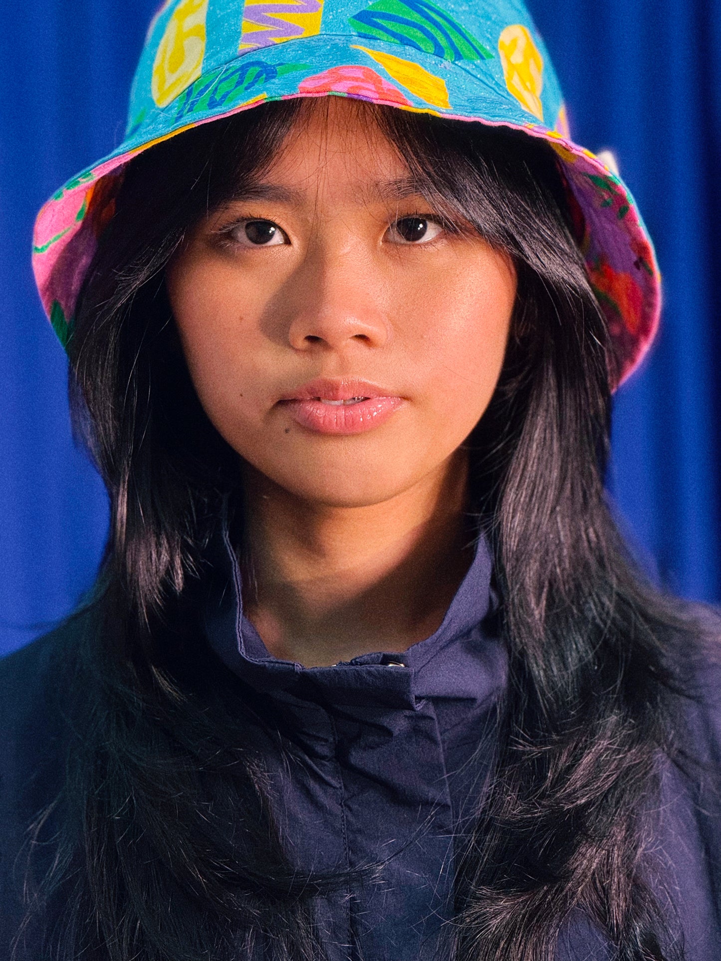 Reversible Bucket Hat in Fruits and Shapes