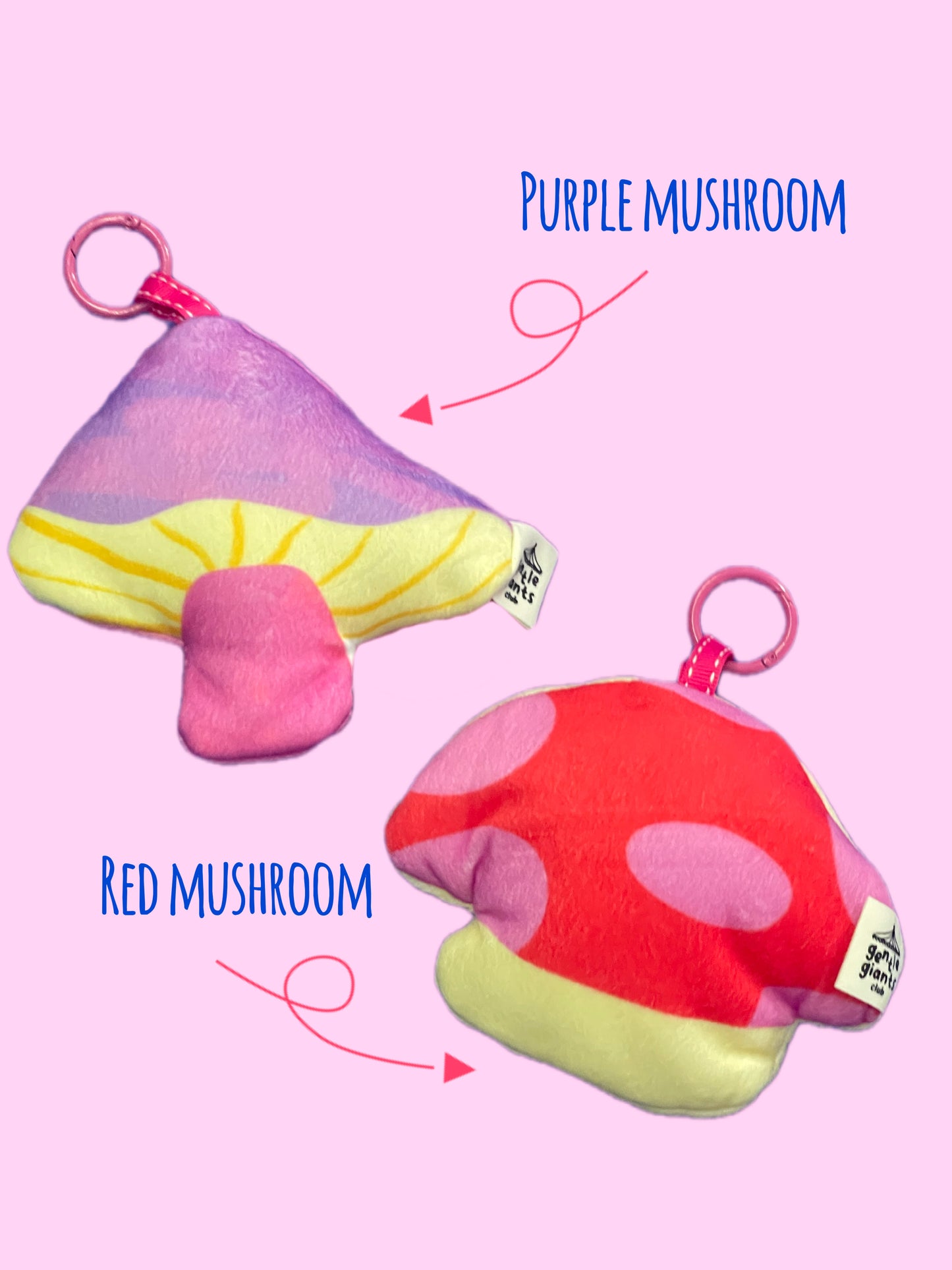 Bag Charm with Reusable Shopping Tote - Mushroom