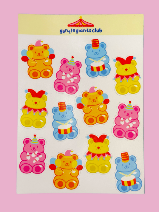 Sticker Sheet - Carnival Gummy Bears