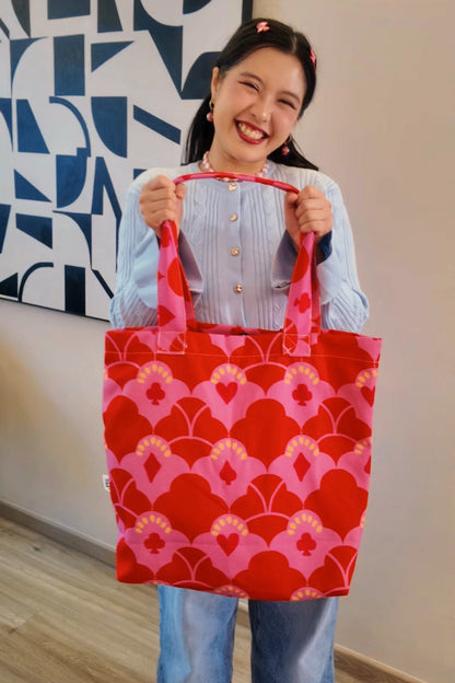 Wonderland Canvas Tote Bag - Red Queen