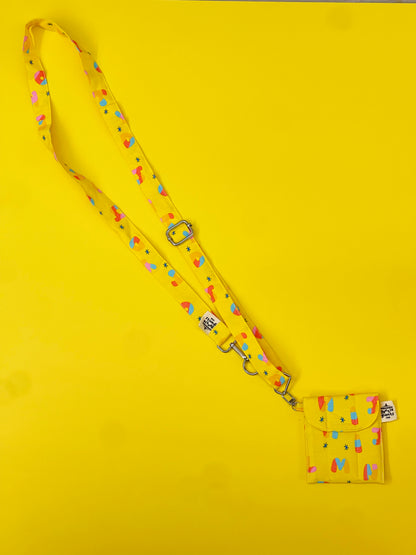4-in-1 Multi-Utility Lanyard in Yellow Alphabets